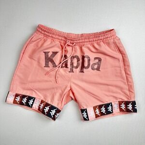 Kappa Logo Tape Swim Shorts Peach Pink Men's Small